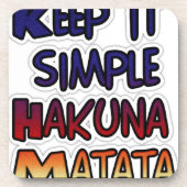 Dessous-de-verre Conserver Simple Hakuna Matata Art Print (Devant)