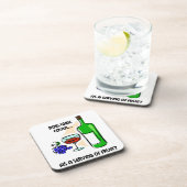 Dessous-de-verre consommation de vin drôle (Côté Droit)