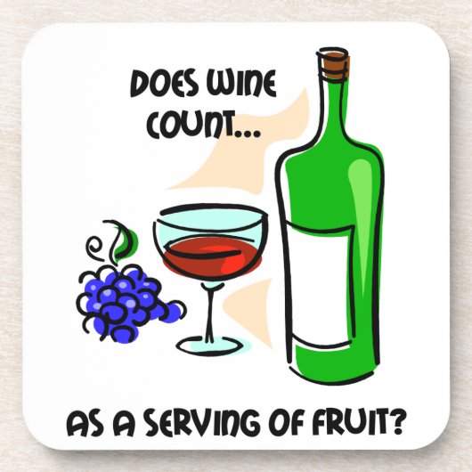 Dessous-de-verre consommation de vin drôle (Devant)