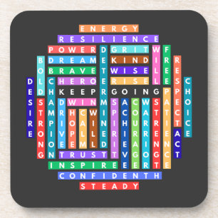 Dessous-de-verre Continuez à faire Motivational Word Recherche Cerc
