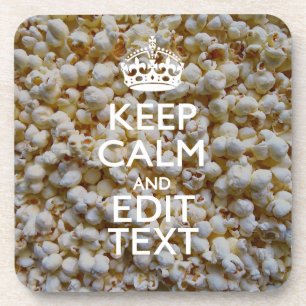 Dessous-de-verre CONTINUEZ LE CALME ET votre texte sur le Décor Pop