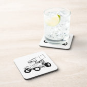 Dessous-de-verre Contour de voiture de sprint (Côté Droit)