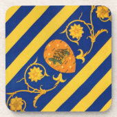 Dessous-de-verre Contrada della Tartuca (Tortoise) Palio di Siena (Devant)