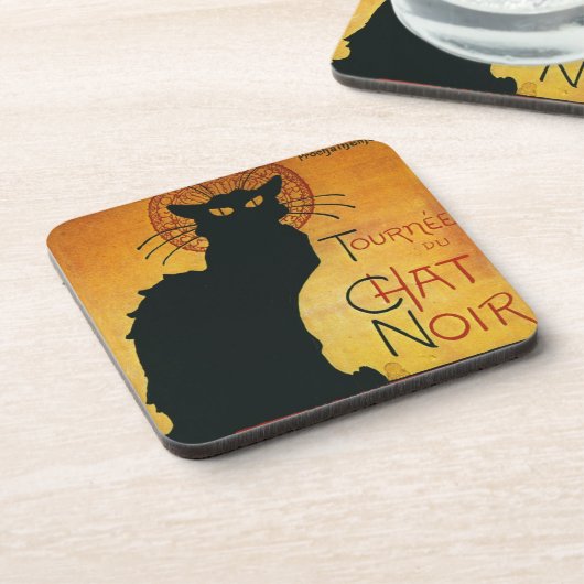 Dessous-de-verre Conversation Noir - Chat noir (Côté gauche)