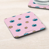 Dessous-de-verre Cookie Monster et Cookies Motif rose (Côté gauche)
