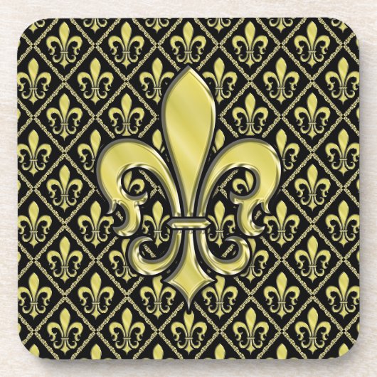 Dessous-de-verre Cool Mardi Gras Fleur de Lis Design Oreiller (Devant)