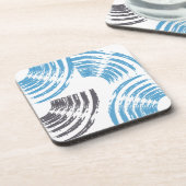 Dessous-de-verre Cool, moderne, bleu abstrait tendance (Côté gauche)