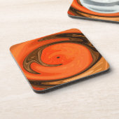 Dessous-de-verre Cool orange Abstrait moderne (Côté gauche)