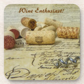 Dessous de verre cool passionné de vin ! (Devant)