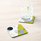 Dessous-de-verre Cool, tendance, moderne, vert Memphis (Côté Droit)