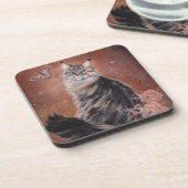 Dessous-de-verre Coon cat du Maine par Renee Lavoie (Côté gauche)