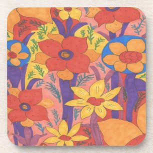 Dessous-de-verre Copie orange de Bohème audacieuse de jardin