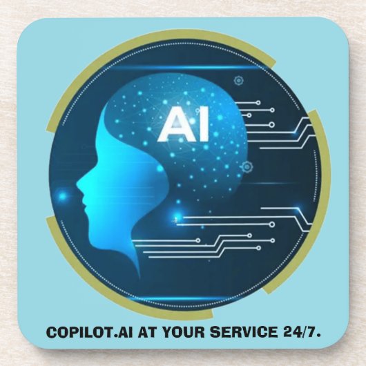 Dessous-de-verre Copilot.AI at your service, 24/7. (Devant)