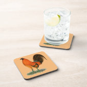 Dessous-de-verre Coq de combat Ginger Rouge (Côté Droit)