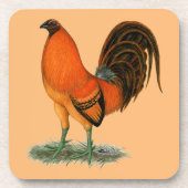 Dessous-de-verre Coq de combat Ginger Rouge (Devant)