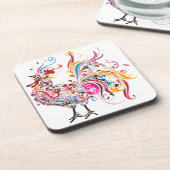 Dessous-de-verre Coq fleuri (Côté gauche)