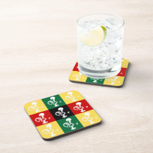 Dessous-de-verre Coq portugais de Barcelos coloré motif