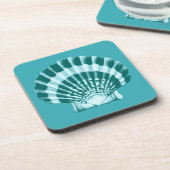 Dessous-de-verre Coquillage - Tons bleu turquoise (Côté gauche)