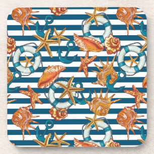 Dessous-de-verre Coquillages Et Motif De Ancre