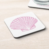 Dessous-de-verre Coquille Saint-Jacques Rose Côtière (Côté gauche)