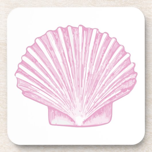 Dessous-de-verre Coquille Saint-Jacques Rose Côtière (Devant)