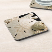Dessous-de-verre Coquilles blanches et dollar de sable (Côté gauche)