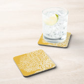 Dessous-de-verre Corail jaune et blanc (Côté Droit)