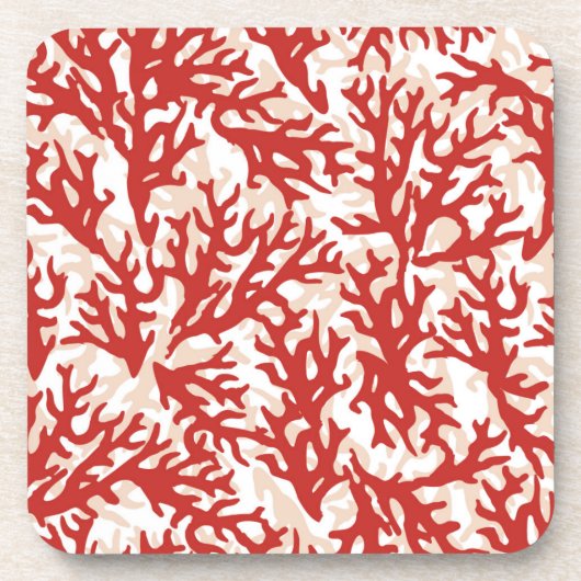Dessous-de-verre Corail rouge Motif 2 (Devant)