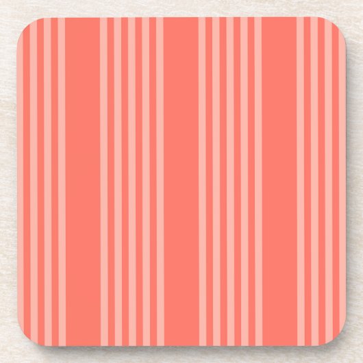 Dessous-de-verre Corail vivant cinq bandes motif (Devant)