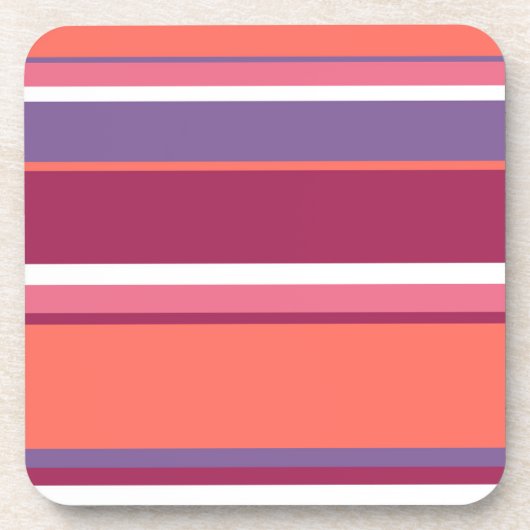 Dessous-de-verre Corail vivant, rouge et violet (Devant)
