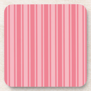 Dessous-de-verre Coral rose bonbons rayures