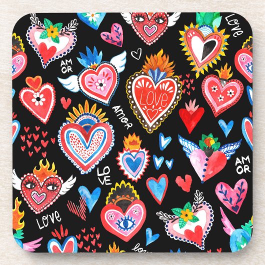 Dessous-de-verre Corazones mexicanos (Devant)