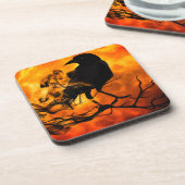 Dessous-de-verre Corbeau nocturne d'Halloween (Côté gauche)