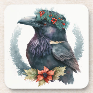 Dessous-de-verre Corbeau Whimsical Vacances d'hiver/Dessous de verr