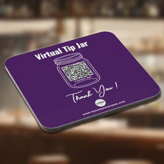 Dessous-de-verre Corbeille à pourboires virtuelle, application de p