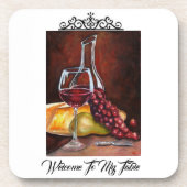 Dessous de verre Cork Back - Bienvenue À Ma Table (Devant)