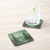 Dessous de verre Cork Set Ann Hayes Green Forest (Côté Droit)