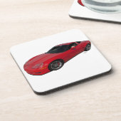 Dessous-de-verre Corvette rouge (Côté gauche)