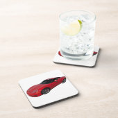 Dessous-de-verre Corvette rouge (Côté Droit)