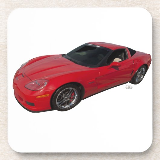 Dessous-de-verre Corvette rouge (Devant)