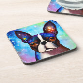 Dessous-de-verre Cosmic Boston Terrier (Côté gauche)