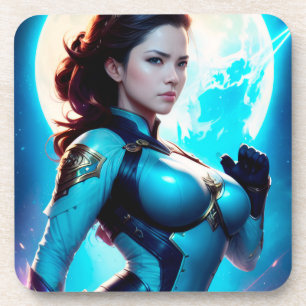 Dessous-de-verre Cosmic Retro 50's Sci-Fi Nova Space Ranger