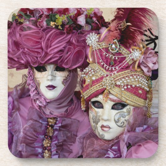 Dessous-de-verre Costume de Carnaval violet, Venise (Devant)