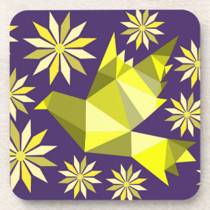 DESSOUS-DE-VERRE CÔTE DE LA BOISSON D'OISEAU FLEUVE