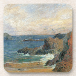 Dessous-de-verre Côte rocheuse par Paul Gauguin, Impressionnisme Vi