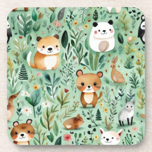 Dessous-de-verre Cottage coeur fleuri campagne verdoyante décoratio