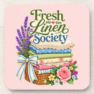 Dessous-de-verre Cottagecore Lessive Lavande Linge Floral