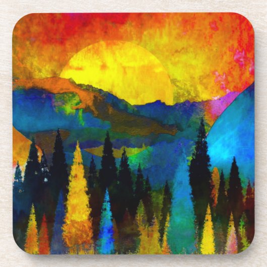 Dessous-de-verre Coucher de soleil (Devant)