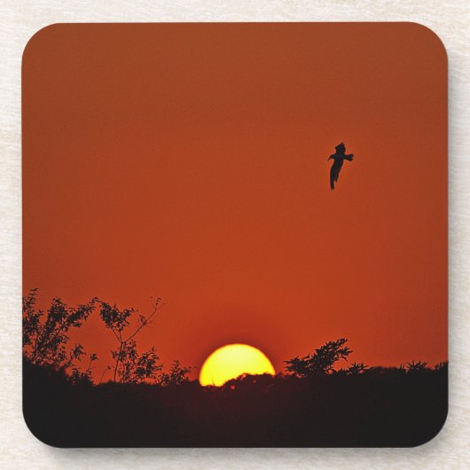 Dessous de verre coucher de soleil (Devant)