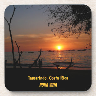 Dessous-de-verre Coucher de soleil à couper le souffle à Tamarindo